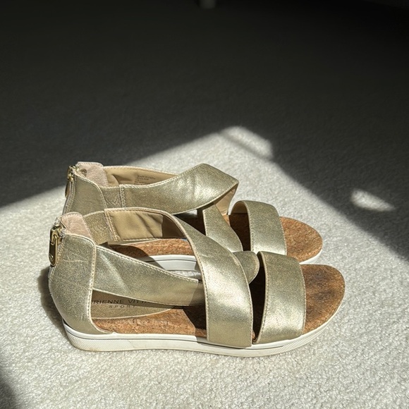 Adrienne Vittadini Gold Sandals - Picture 1 of 5